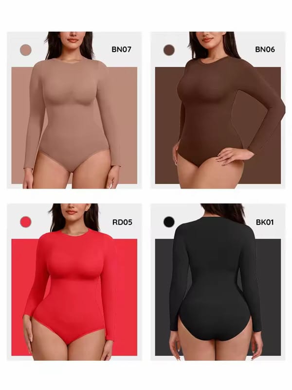U Panty Long Sleeve Shapewear Bodysuit