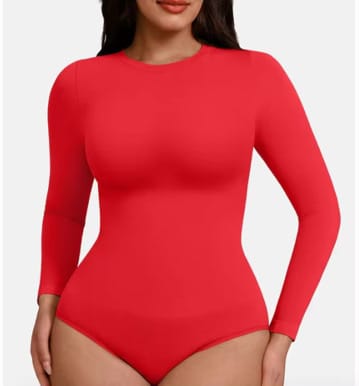 U Panty Long Sleeve Shapewear Bodysuit