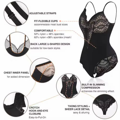 Sculpting Lace Shapewear Bodysuit
