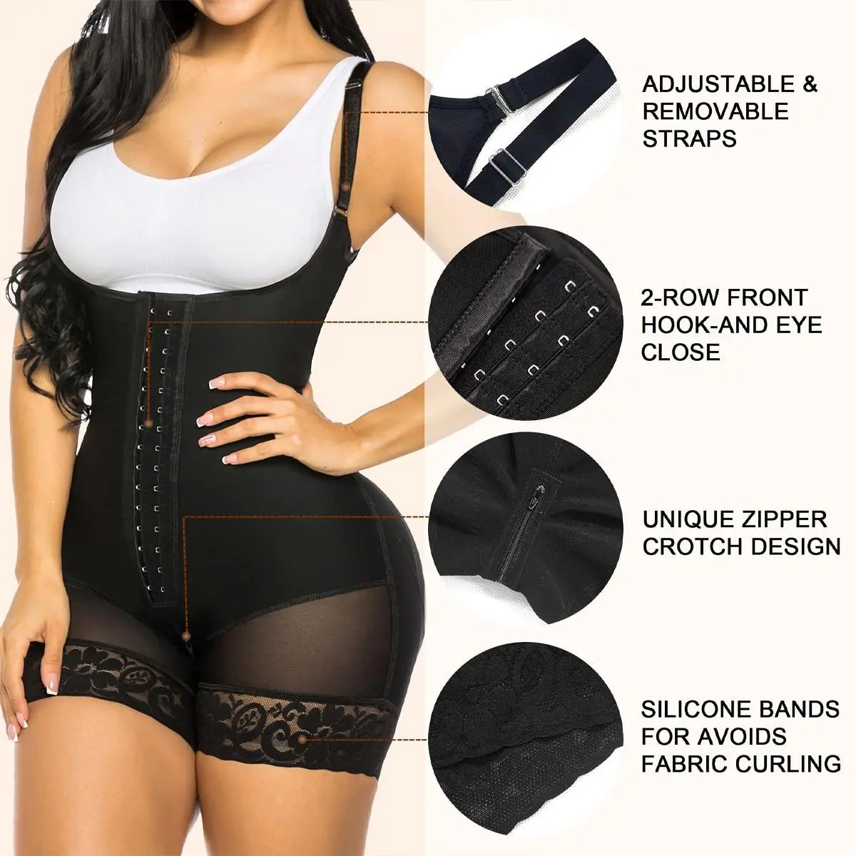 Sambella Fajas Colombianas Tummy Control Shapewear Bodysuit