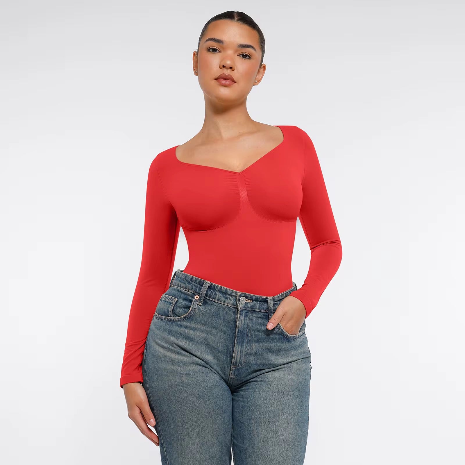 Long sleeve body shapewear